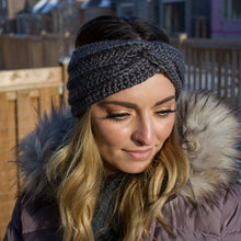 Load image into Gallery viewer, "STORM" TWIST KNOT CROCHET HEADBAND