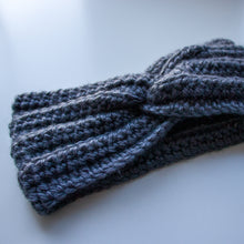 Load image into Gallery viewer, "STORM" TWIST KNOT CROCHET HEADBAND