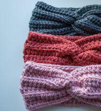 Load image into Gallery viewer, "STORM" TWIST KNOT CROCHET HEADBAND