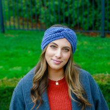 Load image into Gallery viewer, "LAZULI" TWIST KNOT CROCHET HEADBAND