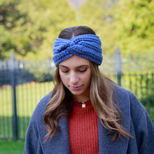 Load image into Gallery viewer, "LAZULI" TWIST KNOT CROCHET HEADBAND
