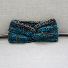 Load image into Gallery viewer, "SAPHIRE" TWIST KNOT CROCHET HEADBAND