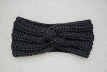 Load image into Gallery viewer, "ONYX" TWIST KNOT CROCHET HEADBAND