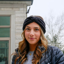 Load image into Gallery viewer, "ONYX" TWIST KNOT CROCHET HEADBAND