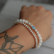 Load image into Gallery viewer, WHITE EVIL EYE BRACELET