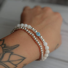 Load image into Gallery viewer, WHITE EVIL EYE BRACELET