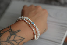 Load image into Gallery viewer, WHITE EVIL EYE STACK