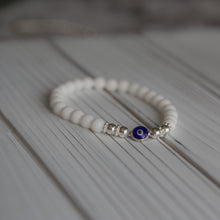 Load image into Gallery viewer, WHITE EVIL EYE BRACELET