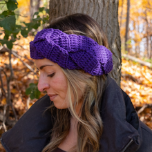 Load image into Gallery viewer, "LAVENDER" BRAIDED CROCHET HEADBAND