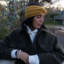 Load image into Gallery viewer, "BUTTERSCOTCH" TWIST KNOT CROCHET HEADBAND