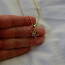 Load image into Gallery viewer, 10K GOLD SNOWFLAKE NECKLACE - ADJUSTABLE
