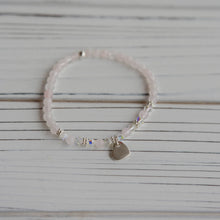 Load image into Gallery viewer, &quot;AMOUR&quot; ROSE QUARTZ BRACELET
