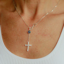 Load image into Gallery viewer, EVIL EYE INFINITY CROSS NECKLACE
