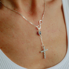 Load image into Gallery viewer, EVIL EYE INFINITY CROSS NECKLACE
