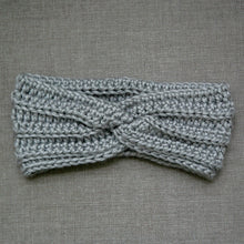 Load image into Gallery viewer, &quot;SLEET&quot; TWIST KNOT CROCHET HEADBAND
