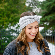 Load image into Gallery viewer, &quot;SLEET&quot; TWIST KNOT CROCHET HEADBAND
