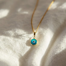 Load image into Gallery viewer, 10K GOLD EVIL EYE NECKLACE- ADJUSTABLE
