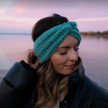 Load image into Gallery viewer, &quot;SKYE&quot; TWIST KNOT CROCHET HEADBAND
