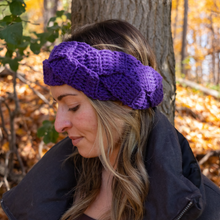 Load image into Gallery viewer, &quot;LAVENDER&quot; BRAIDED CROCHET HEADBAND
