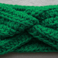 Load image into Gallery viewer, &quot;EMERALD&quot; TWIST KNOT CROCHET HEADBAND
