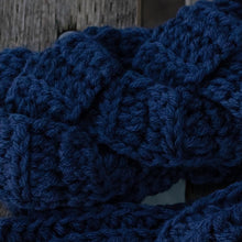 Load image into Gallery viewer, &quot;DENIM&quot; BRAIDED CROCHET HEADBAND
