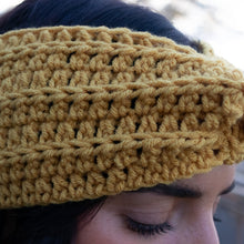 Load image into Gallery viewer, &quot;BUTTERSCOTCH&quot; TWIST KNOT CROCHET HEADBAND
