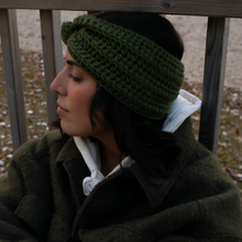 Load image into Gallery viewer, &quot;OLIVE&quot; TWIST KNOT CROCHET HEADBAND
