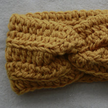 Load image into Gallery viewer, &quot;BUTTERSCOTCH&quot; TWIST KNOT CROCHET HEADBAND
