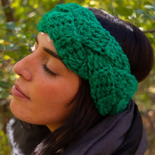 Load image into Gallery viewer, &quot;EMERALD&quot; BRAIDED CROCHET HEADBAND
