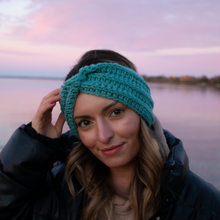 Load image into Gallery viewer, &quot;SKYE&quot; TWIST KNOT CROCHET HEADBAND
